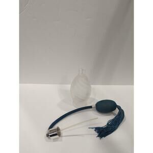 Vintage Frosted Satin Glass Spray Perfume Bottle Empty Refillable Unbranded